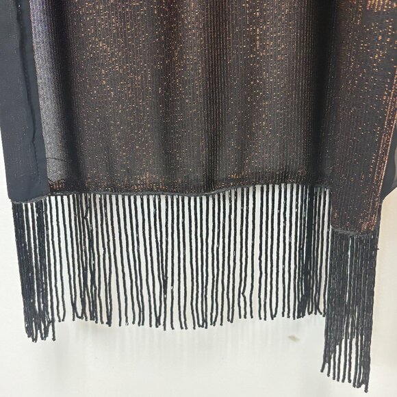 Women’s Bronze Maxi Strapless Dress W/Elbow Length Open-Front Jacket & Scarf - Picture 11 of 15